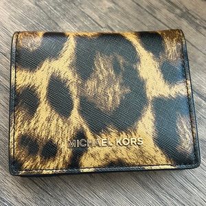 Michael kors leopard print wallet